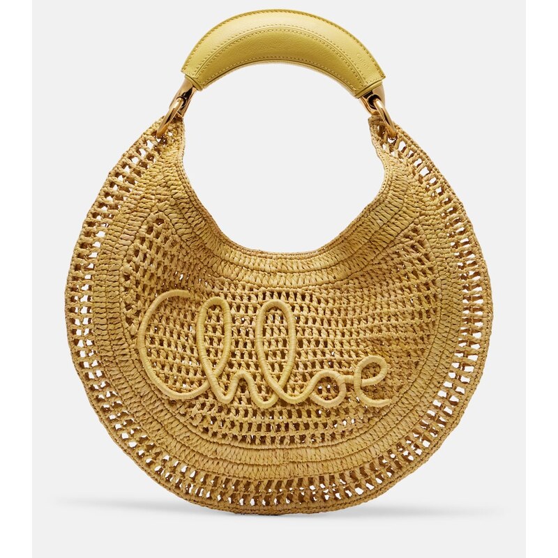 Chloé Summer Banana raffia shoulder bag