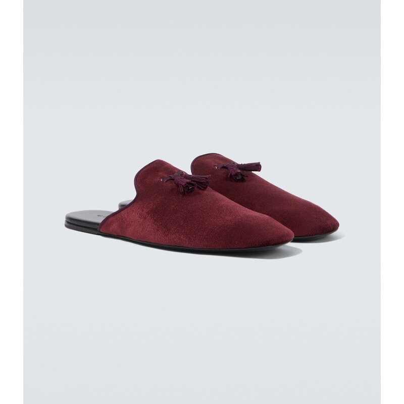 Gucci Tasseled velvet mules