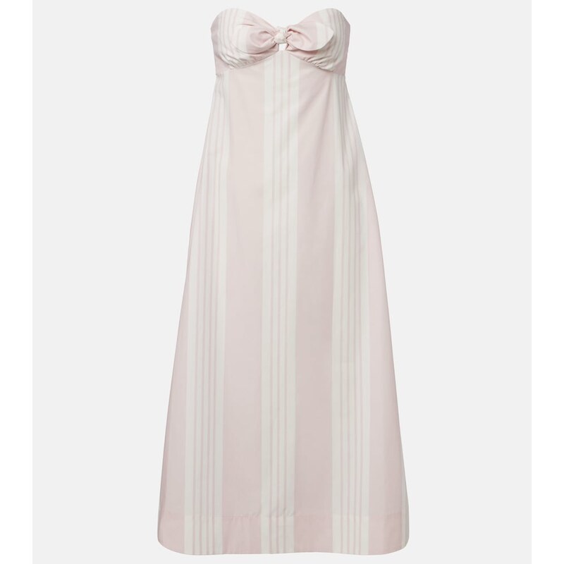 Posse Rosie striped cotton midi dress