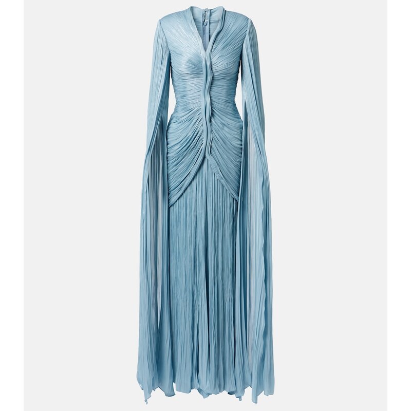 Marmar Halim Pleated taffeta gown