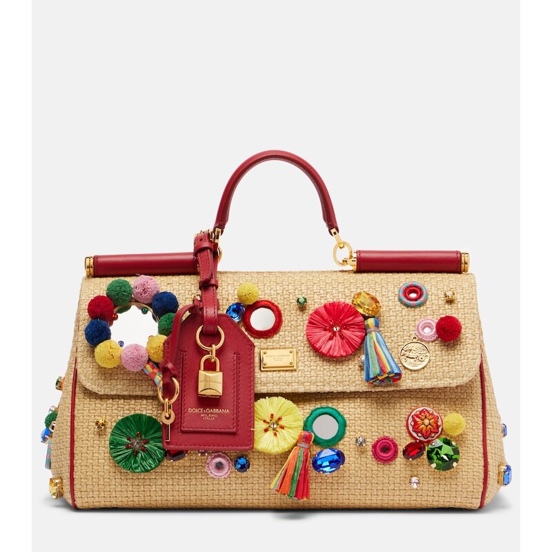 Dolce&Gabbana Sicily Medium embellished top-handle bag