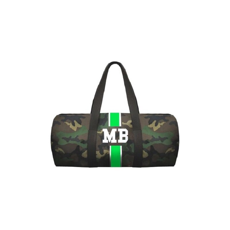 Mia Bag Maskáčová taška - válec - zelený pás