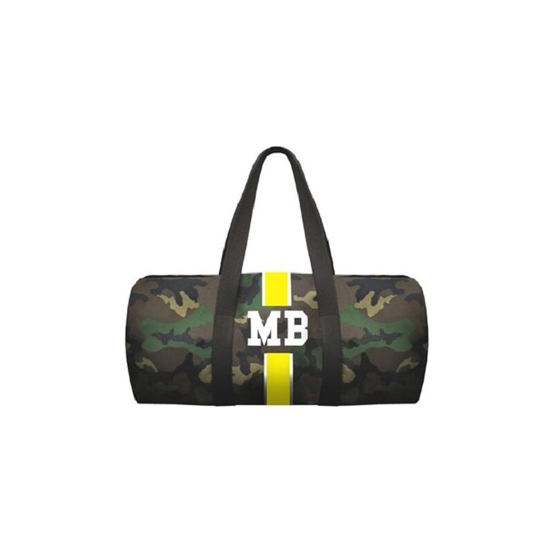 Mia Bag Maskáčová taška unisex - válec - žlutý pás