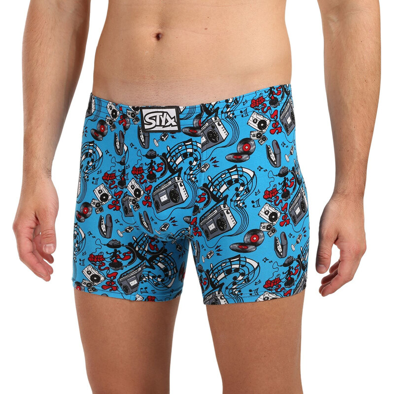 Pánské boxerky Styx long art klasická guma hudba (FN1558)