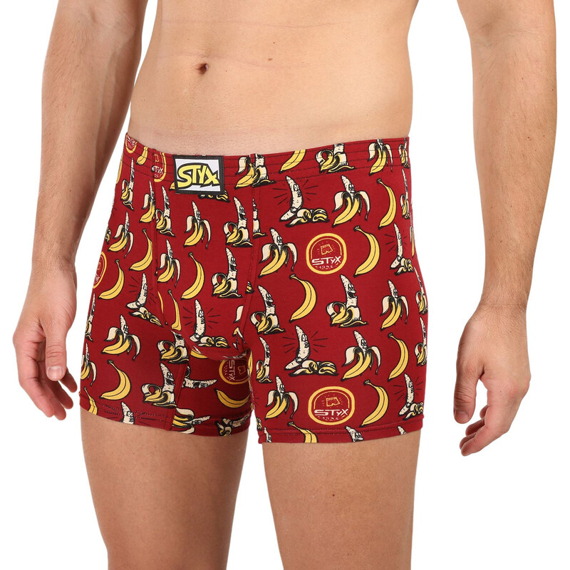 Pánské boxerky Styx long art klasická guma banány (FN1359)