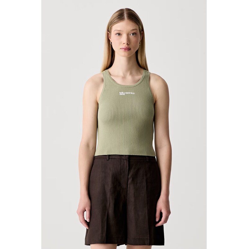 Karl Lagerfeld Jeans crop top dámský s bavlnou