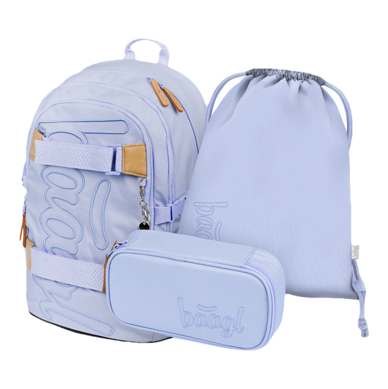 BAAGL 3 SET Skate Lilac: batoh, penál, sáček