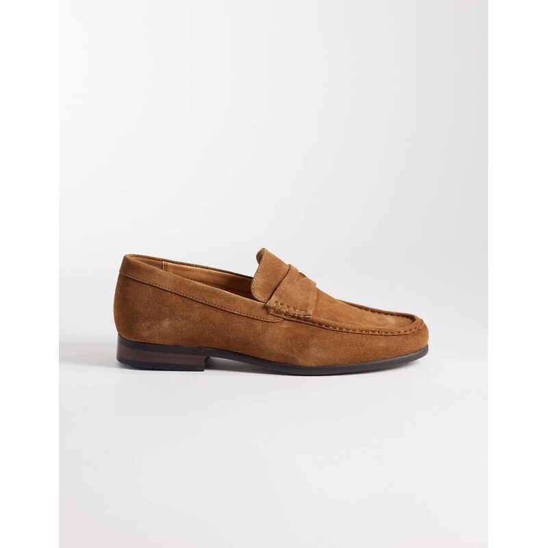 Schuh Rico loafer in tan suede-Brown