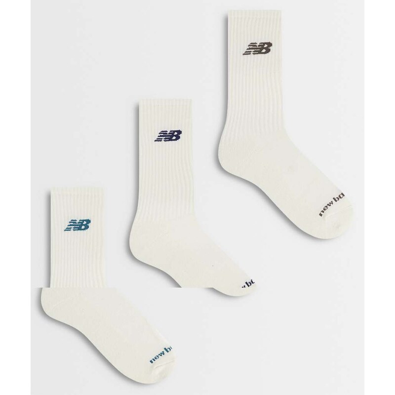 New Balance everyday seasonal crew socks 3 pack in naturals