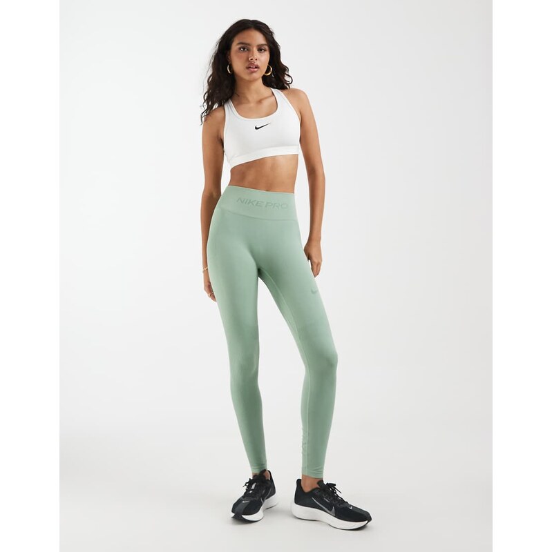 Nike Training Pro Dri-FIT seamless 7/8 legging in green