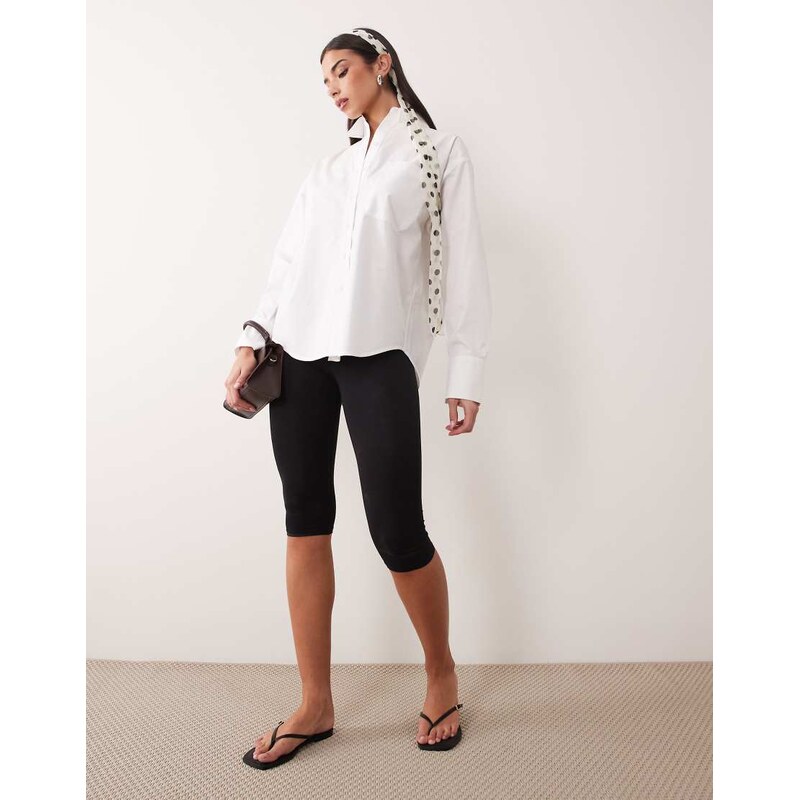 ASOS DESIGN classic cotton shirt in white