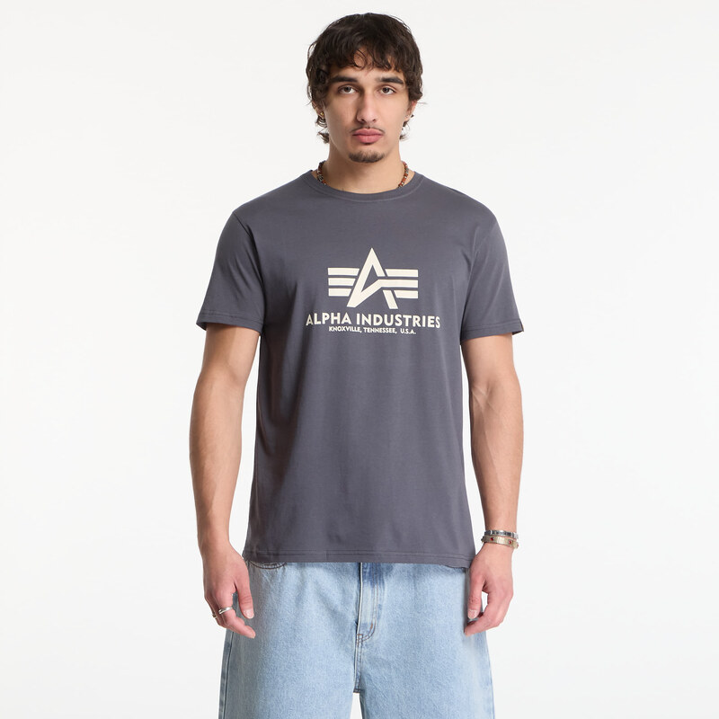 Tričko Alpha Industries Basic T-Shirt Grey Black M