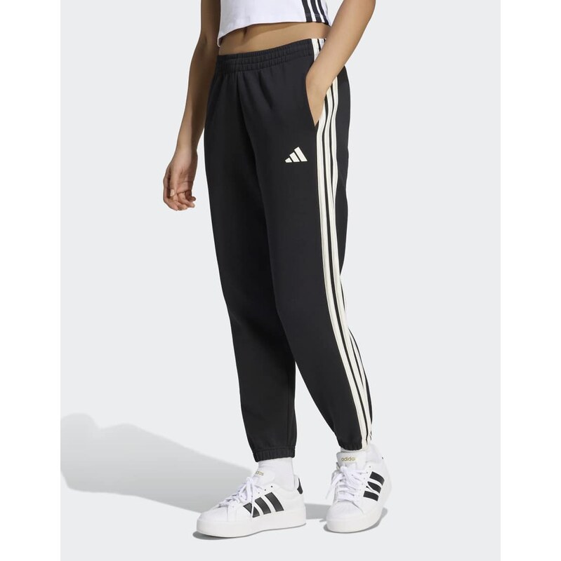 adidas performance Stadium three stripes regular pant in black
