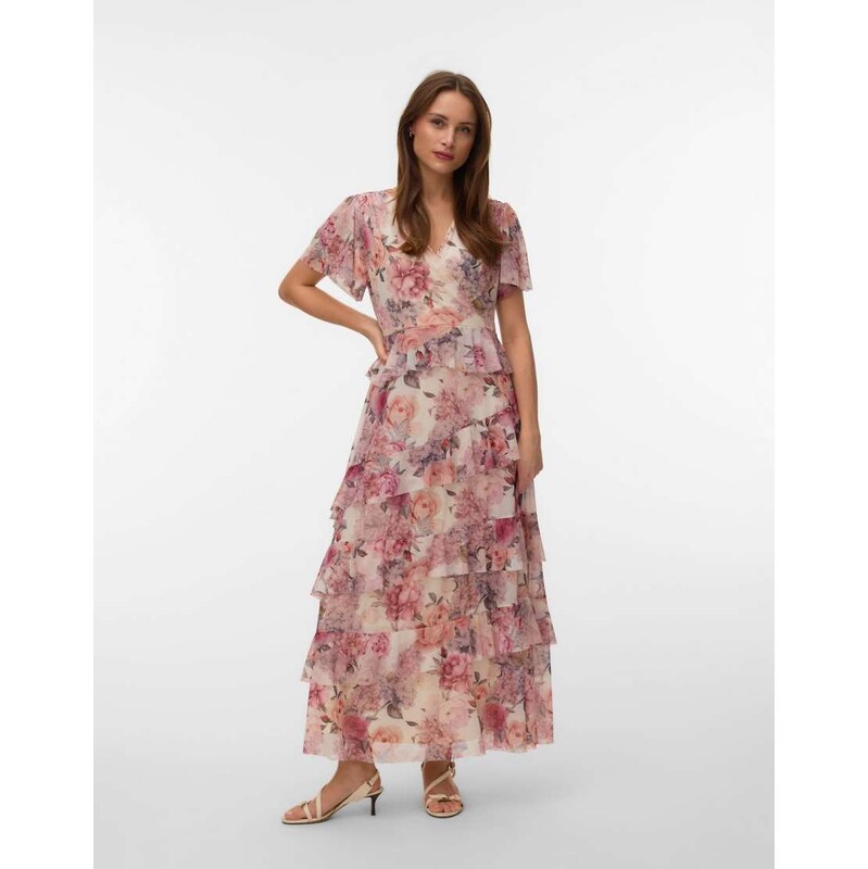 Vero Moda Layered dress in birch-Neutral