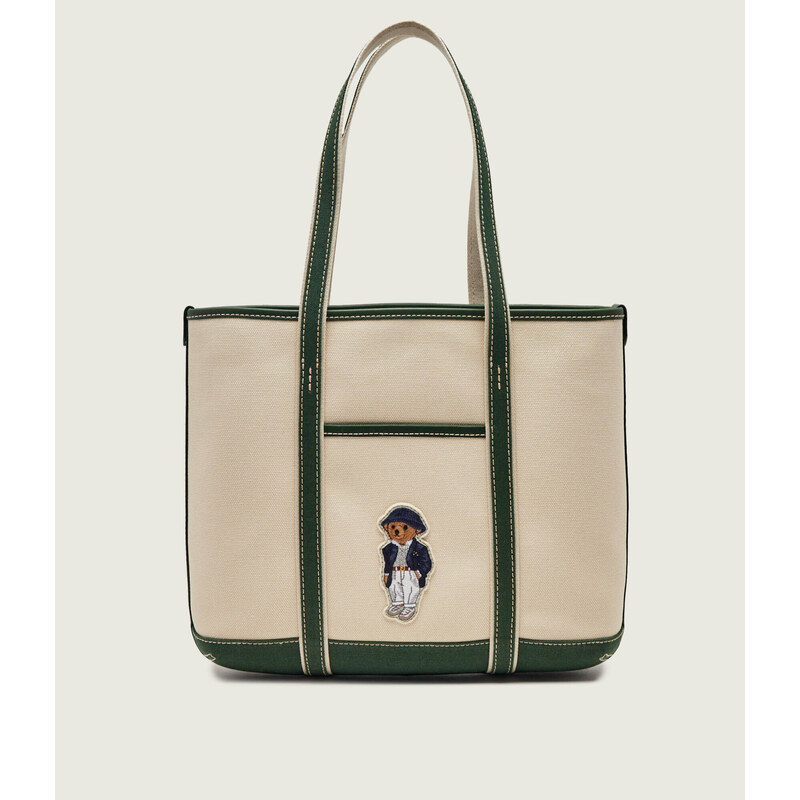 POLO RALPH LAUREN Kabelka shopper polokošile Bear Canvas s