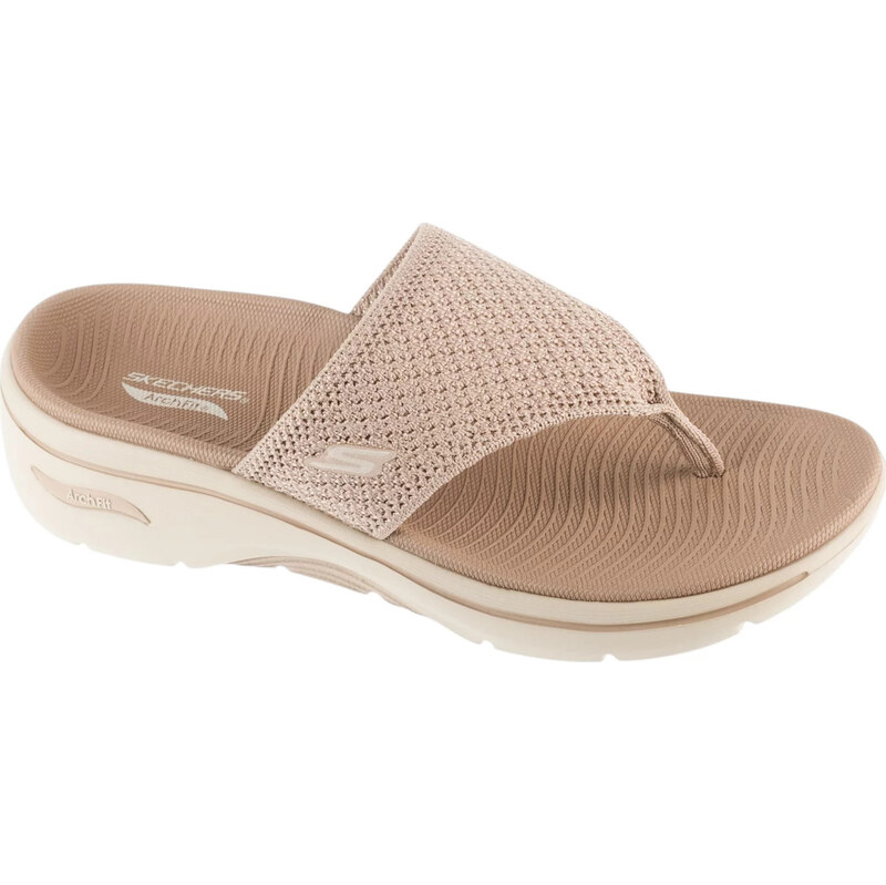 Dámské žabky Skechers Go Walk Arch Fit 2.0 Sandal Carrie béžové
