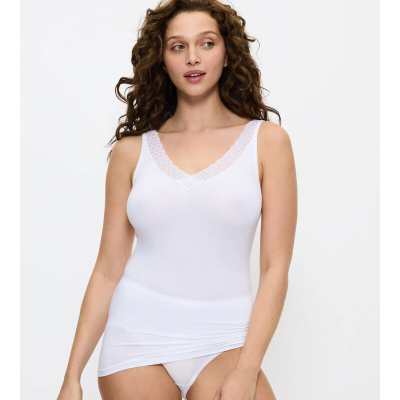 Feel of Modal Tank Top - WHITE - TRIUMPH WHITE - TRIUMPH