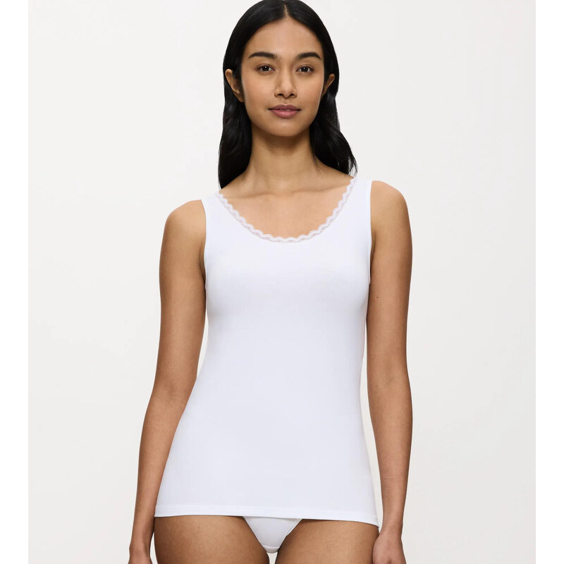 Feel Of Cotton Tank Top - WHITE - TRIUMPH WHITE - TRIUMPH