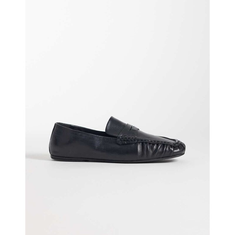 ASOS DESIGN Micha premium soft loafer in black leather