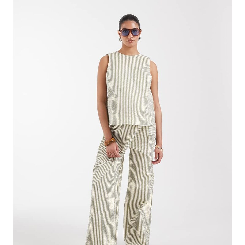 ASOS Maternity ASOS DESIGN Maternity seersucker co-ord volume