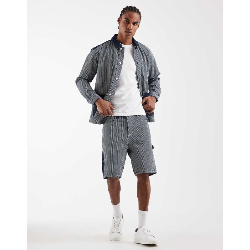 Tommy Jeans co-ord denim shorts in dark wash blue-Navy