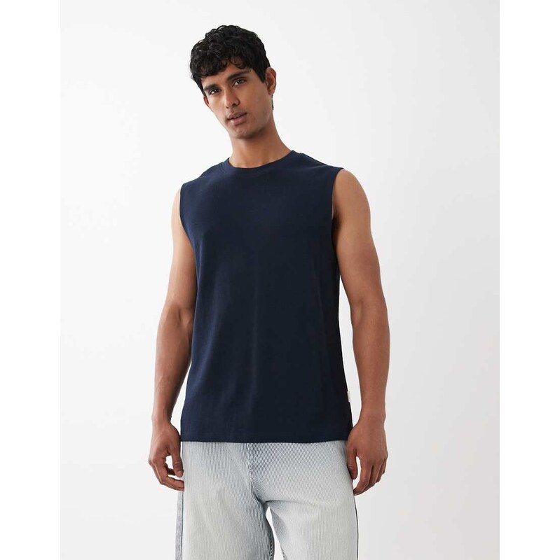 Jack & Jones texture tank in navy