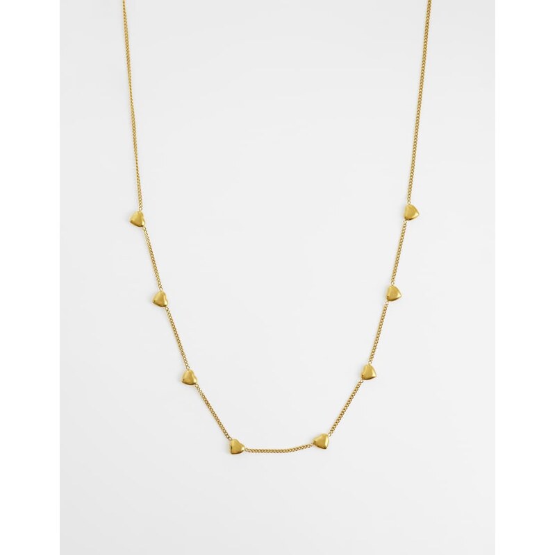ASOS DESIGN waterproof stainless steel necklace with heart