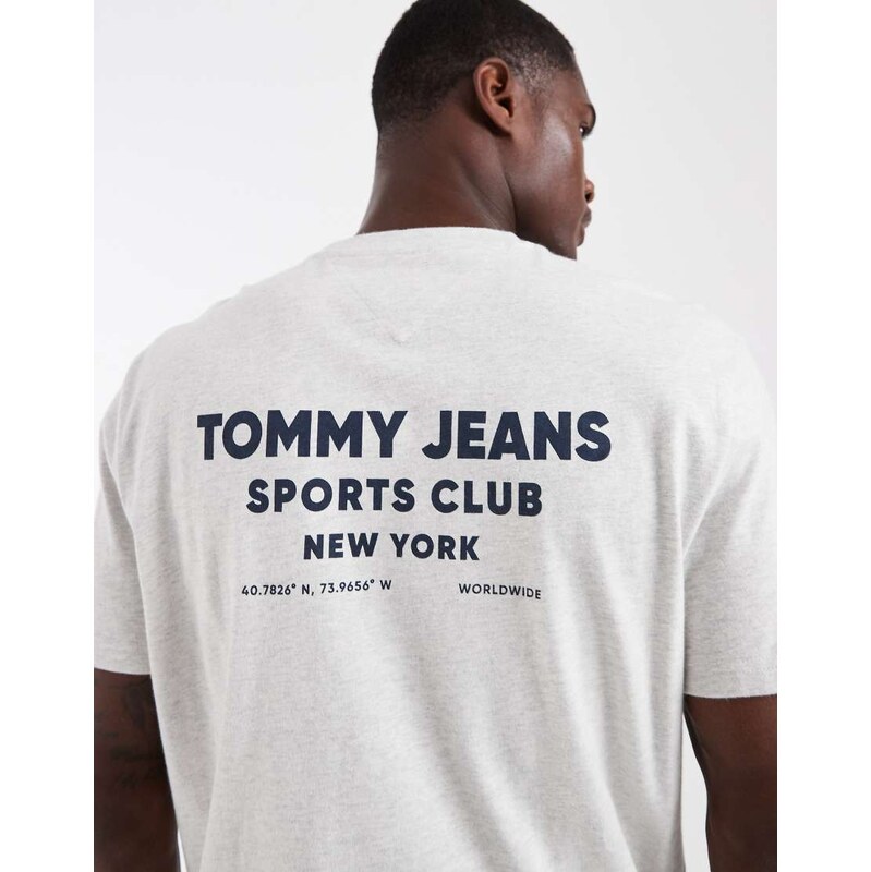 Tommy Jeans sports club t-shirt in light grey