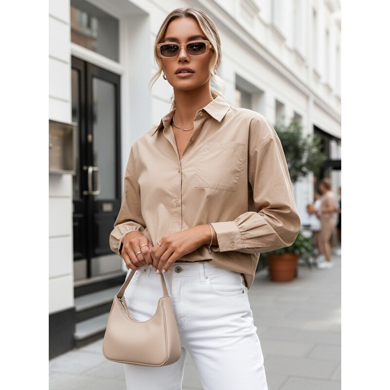 BASIC Camel bavlněná košile KLARA DY0371