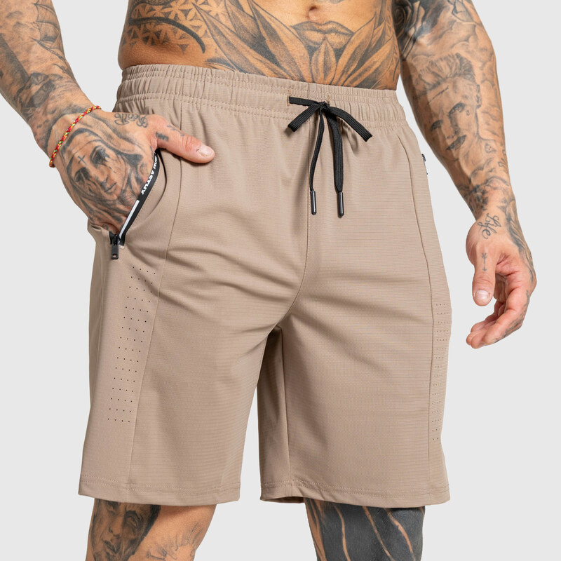 Pánské sportovní šortky Iron Aesthetics Aero, hnědé