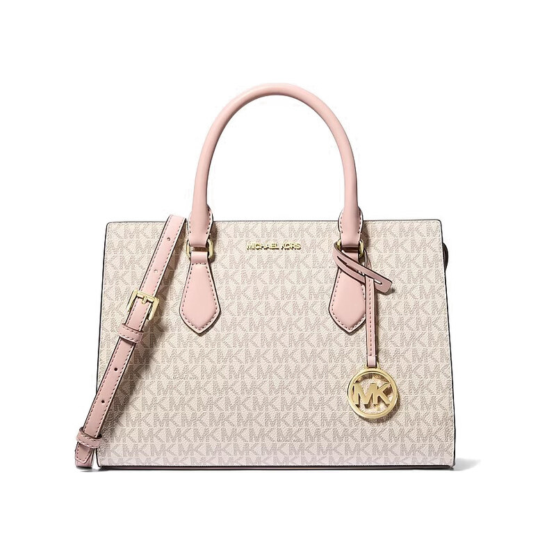 Michael Kors kabelka Sheila medium logo vanilla růžová