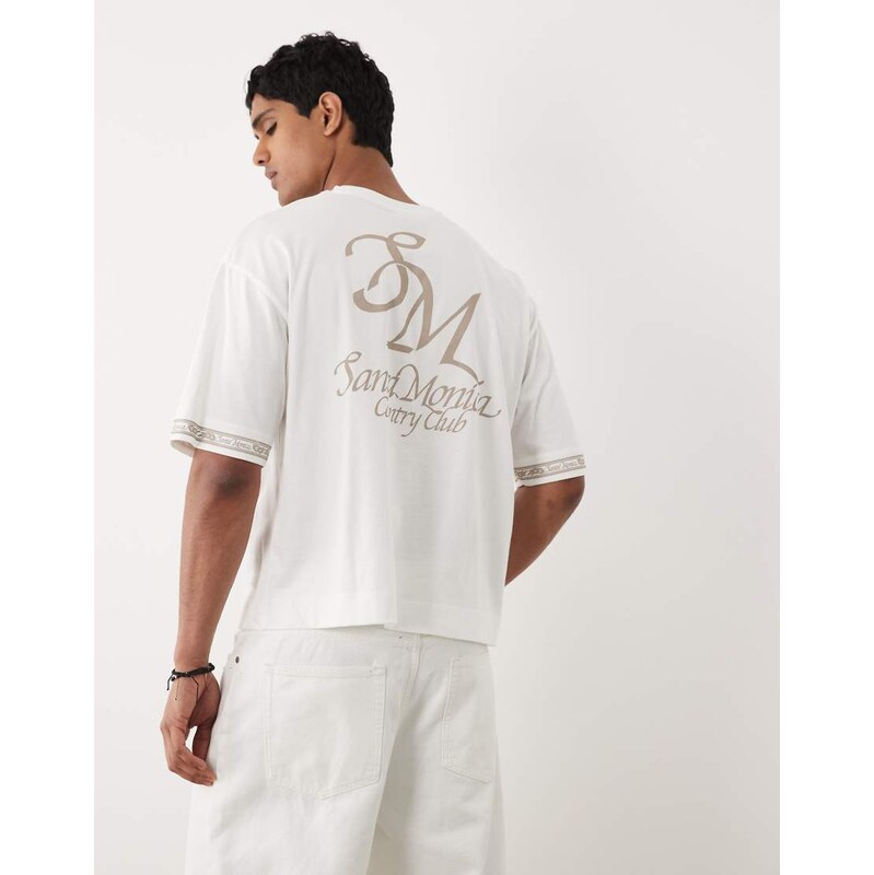 ASOS DESIGN boxy oversized t-shirt with puff text print and