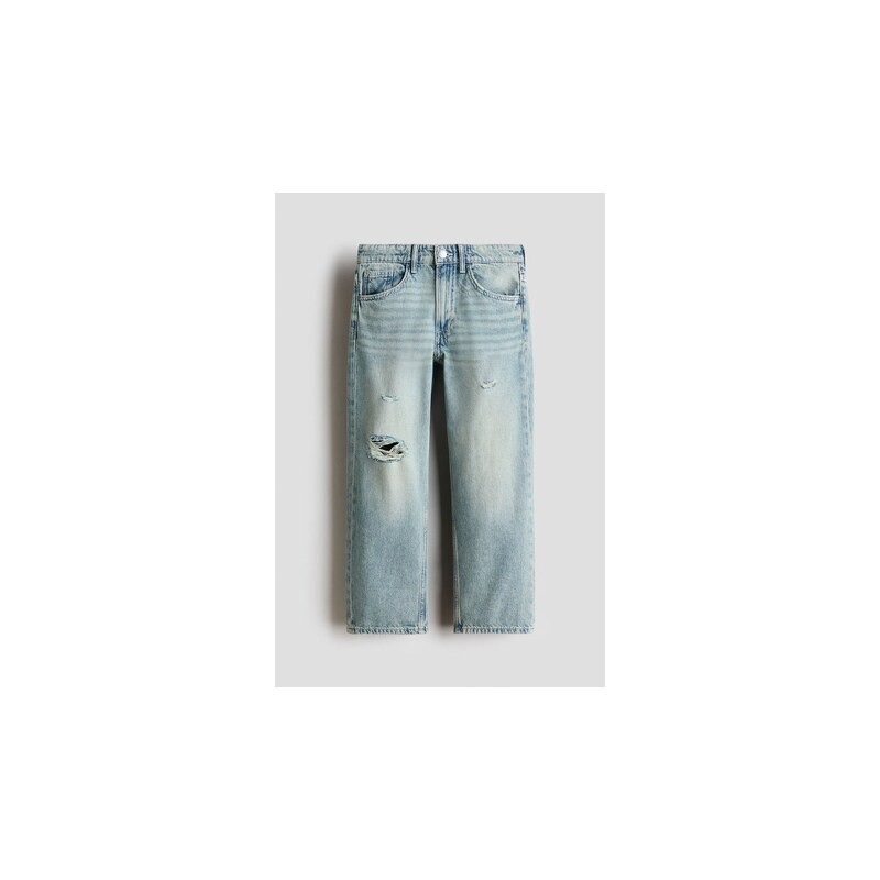 H&M - Loose Fit Jeans - Světlý Denim Blue
