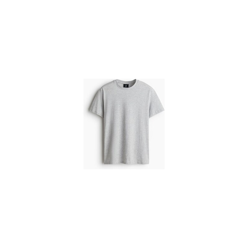 H&M - Tričko Regular Fit - Šedý Melír