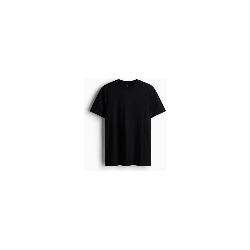 H&M - Tričko Regular Fit - Černá
