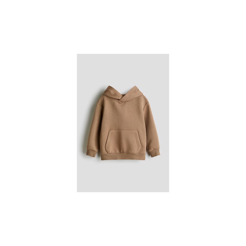 H&M - Mikinas kapucí a česaným rubem - Hnědá