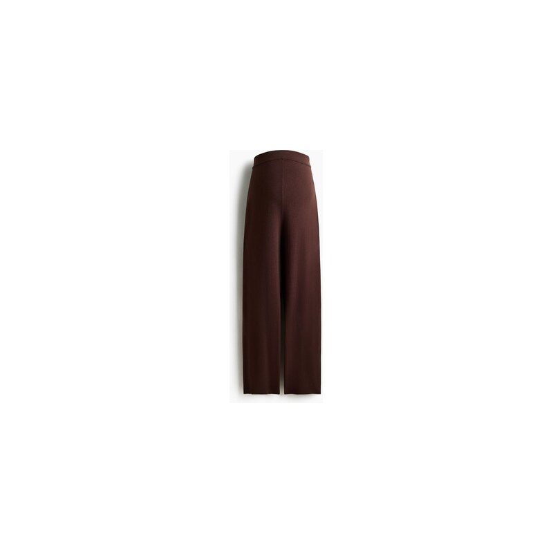 H&M - MAMA Pletené kalhoty - Tmavě Hnědá