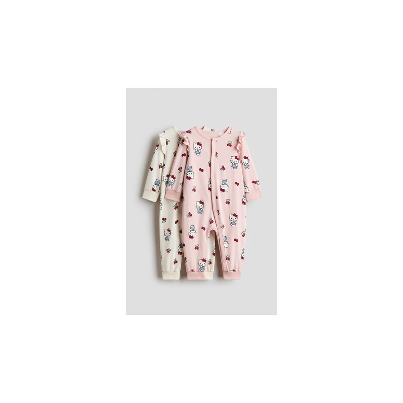 H&M - Pyžamos potiskem: balení po 2 - Světle Růžová/Hello Kitty