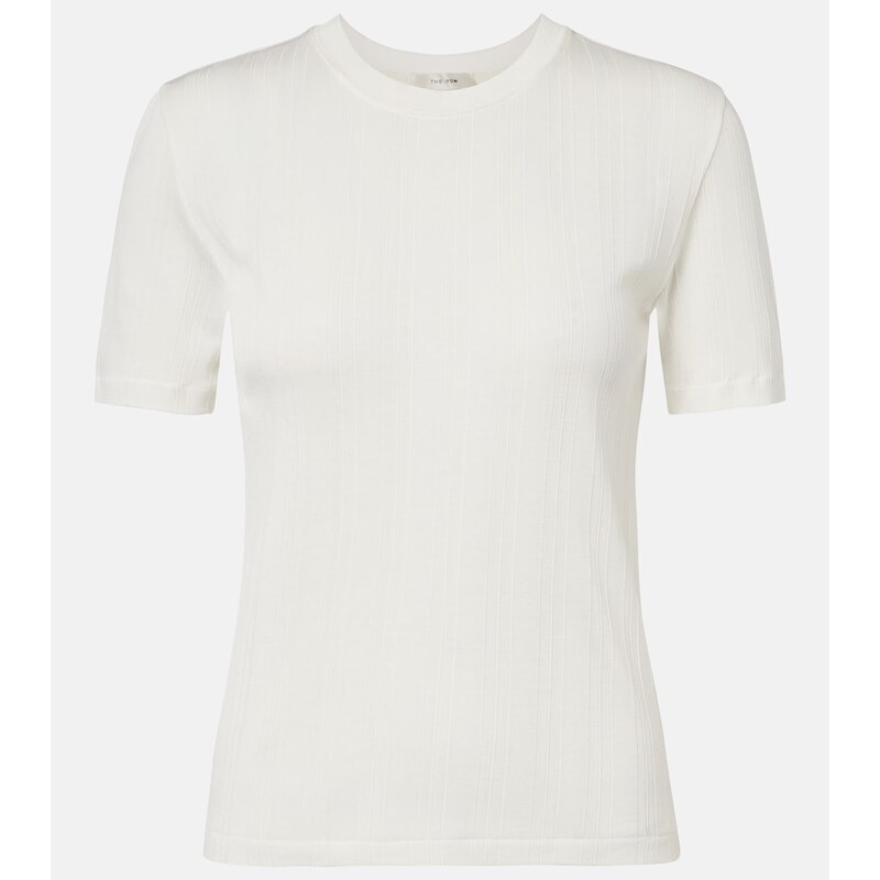 The Row Etina ribbed-knit cotton T-shirt