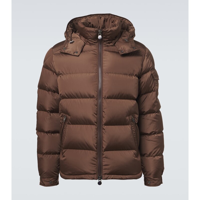 Pánská prošívaná bunda Moncler Maya v barvě Espresso Bean