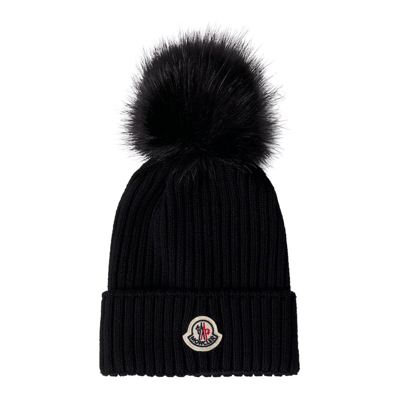 Moncler Enfant Ribbed-knit virgin wool beanie