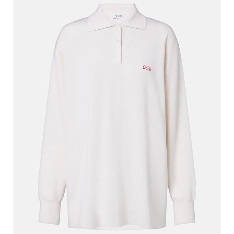Loewe Double L cashmere blend polo sweater