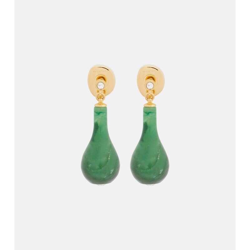 Toteme Embellished gold-plated drop earrings