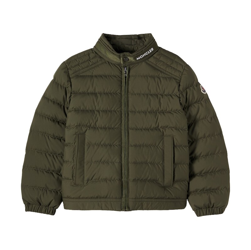Prošívaná bunda Moncler Enfant Soren v barvě vojenské zelené
