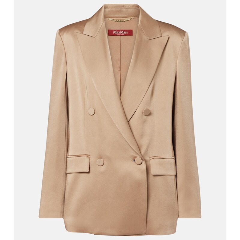 Max Mara Arca double-breasted satin blazer