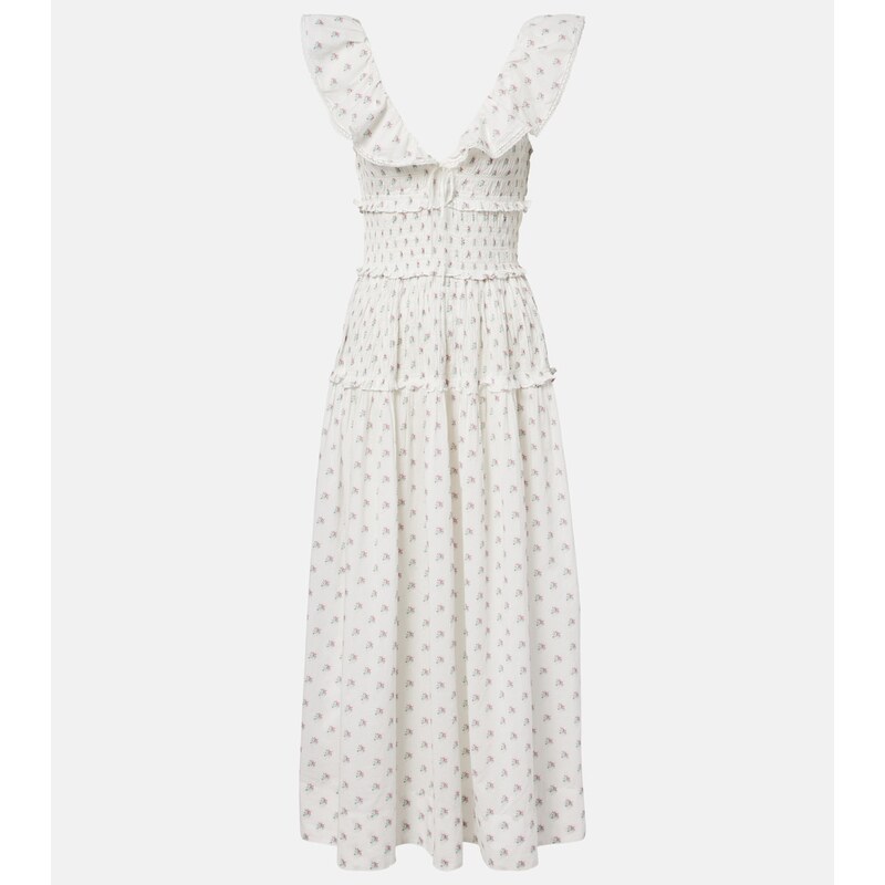 Dôen Sorina floral cotton midi dress