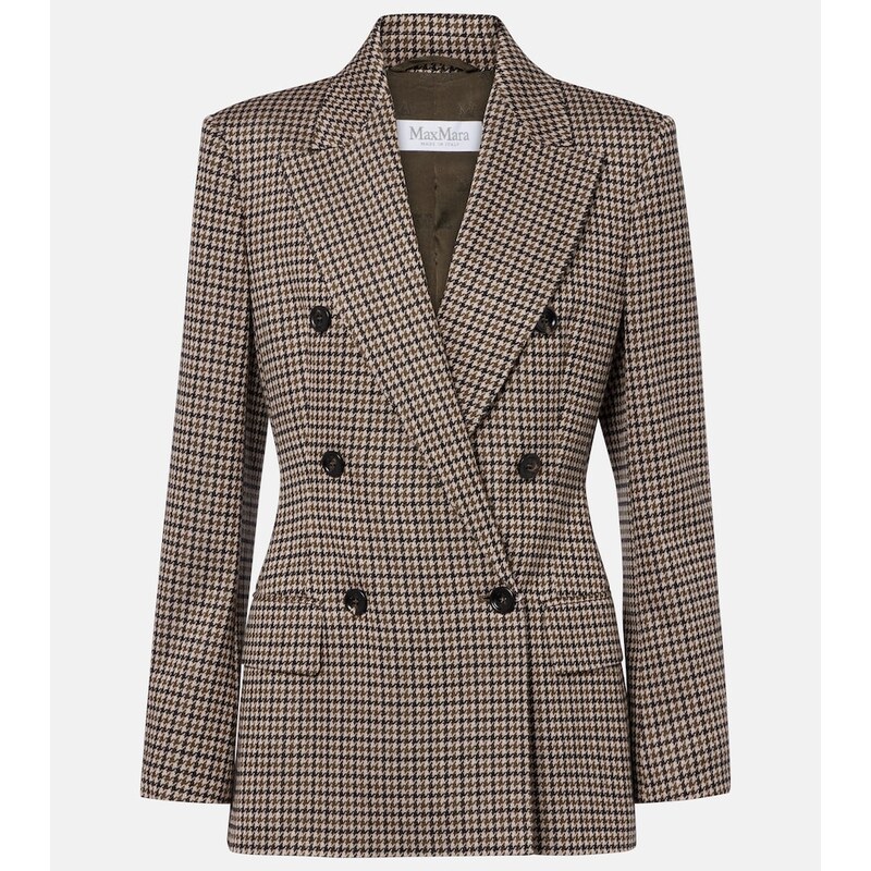 Dámský blejzr Max Mara s houndstooth vzorem