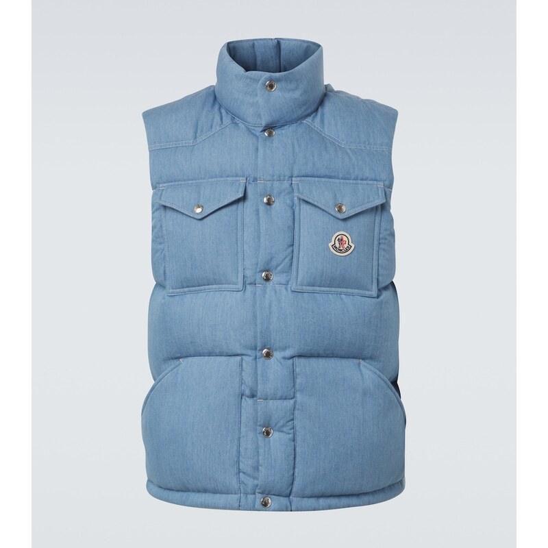 Moncler Ervional denim down vest