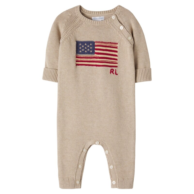 Polo Ralph Lauren Kids Baby knitted intarsia cotton bodysuit