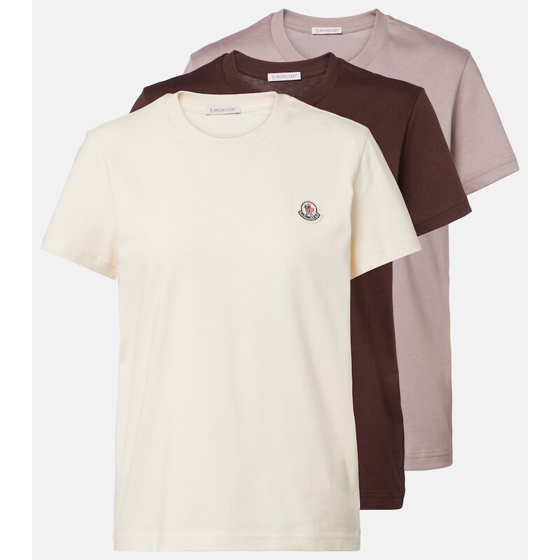 Moncler Set of 3 cotton jersey T-shirts